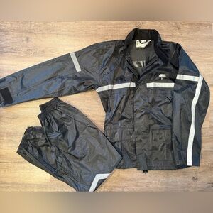 Black Reflective Rain Suit